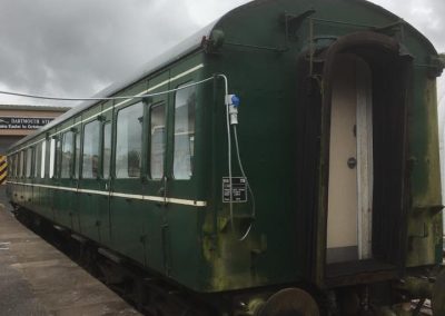 Converting a railway carriage to office workshop space, Dartmouth Steam Railway